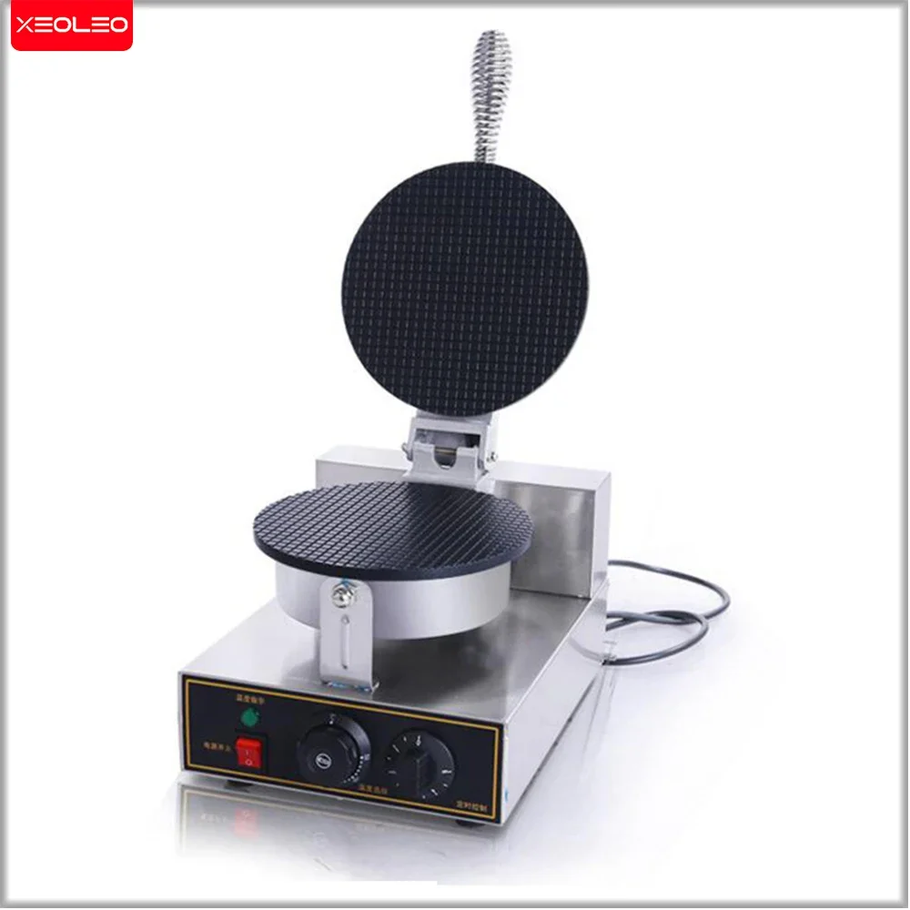 XEOLEO Crispy Crust Ice Cream Cone Machine 1250W Waffle Crispy Crust  Machine Crispy Egg Roll Cone Machine  Non-Stick