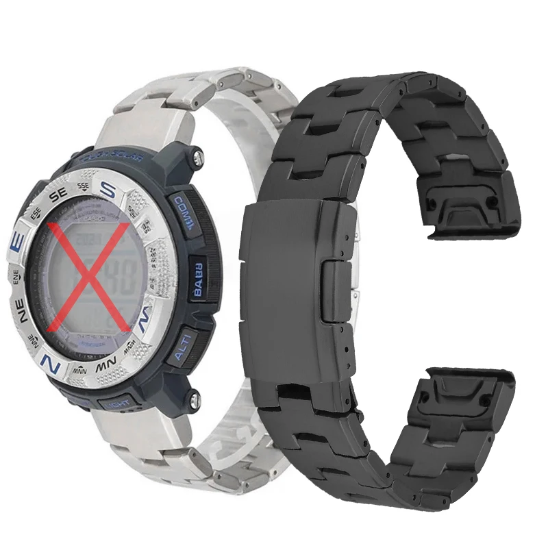 Titanium Alloy watch band for Casio PRG-270/250/500 PRW-2500/3500/5100 PRW-5000 PRW-2000A bracelet replacement accessories