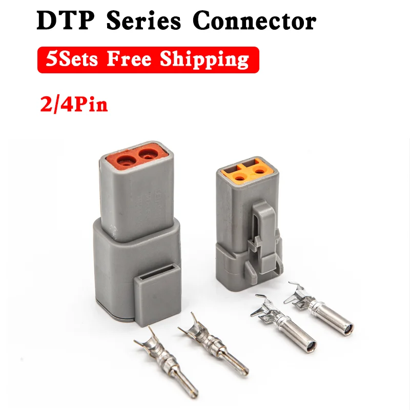 

5 Sets Deutsch DTP Connector 2 Pin 4 Pin Male Female Waterproof Electrical Auto Connectors DTP06-2S DTP04-2P DTP06-4S DTP04-4P