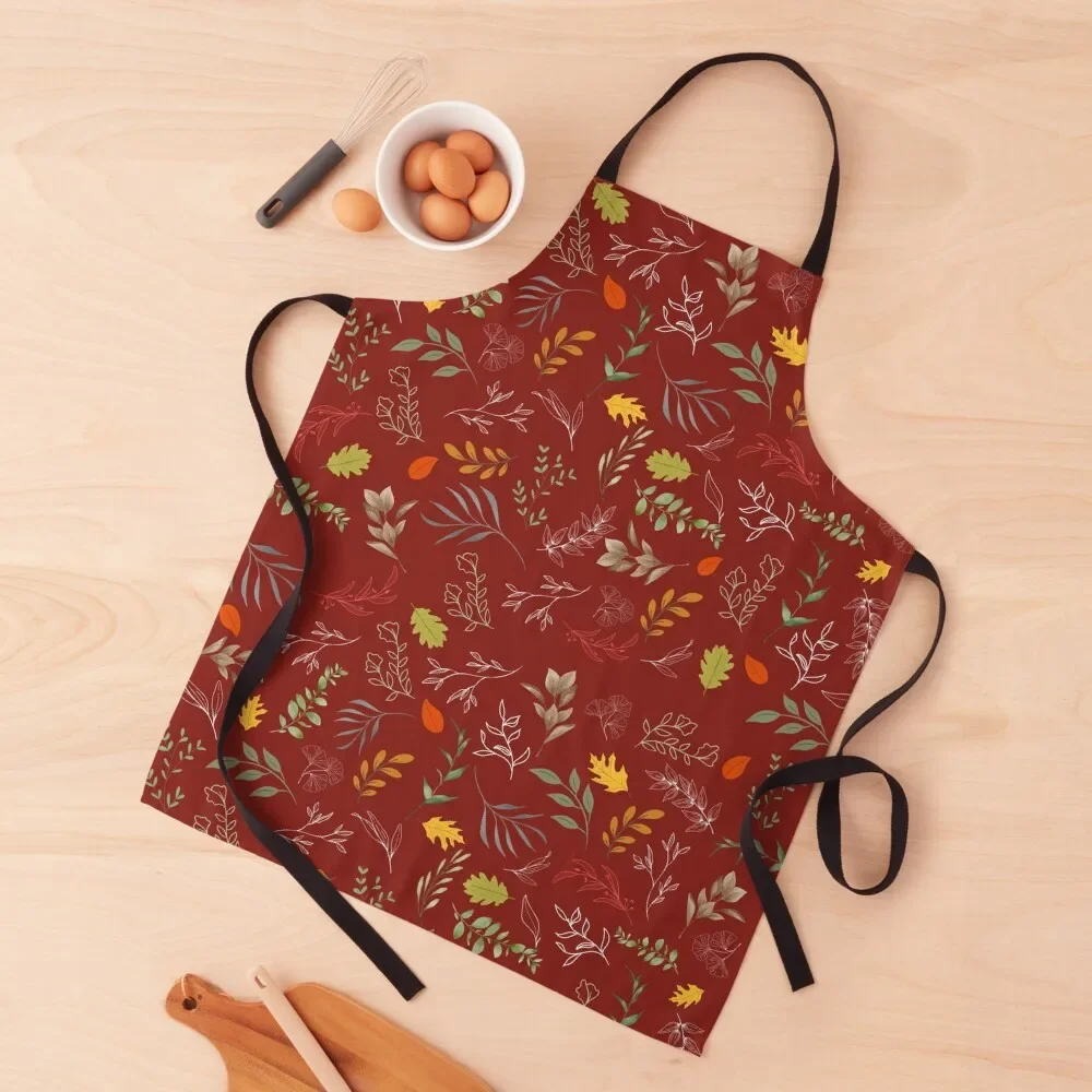 

Autumn Foliage Apron Hairdressing Kitchens For Men chef costume nail tech supplies Apron