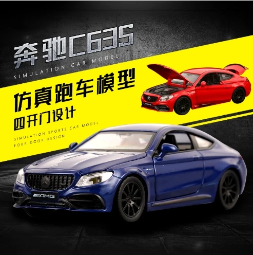 

Diecast 1:32 Alloy Model Car Miniature Benz-AMG C63S Coupe Metal Vehicle Collected Gift for Children Christmas Toys Boys Hottoys