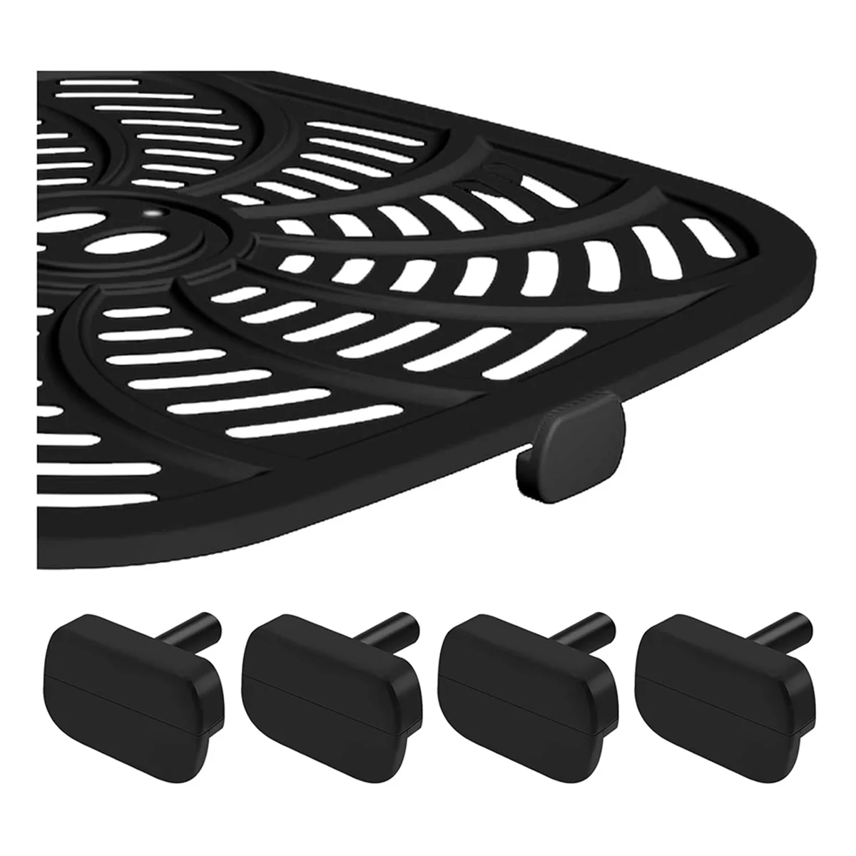 ABBZ-Pieds en Caoutchouc pour Friteuse à Air, pour GAF686, GAF798, GAF838, Four, Etc, 12 Pièces de Rechange en Silicone, Onglets et Embouts