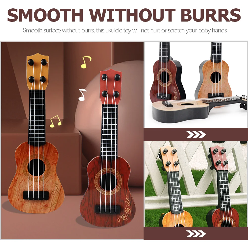 Mini Ukulele Music Toys Kids Model Girls Age 4-5 Classical Musical Instrument Models Plastic Children Baby Guitar