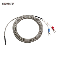 SNDHEATER K/E Type Exposed Thermocouple Temperature Sensor Imitation Imported Wire 1M 2M 3M 4M 5M Dew Point Metal Shield Probe