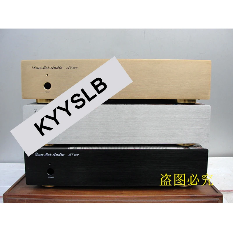 Vogue 435*346*100mm A200 Pure Post Amplifier Chassis Box House DIY Enclosure With Feet Screws Power Socket Amplifier Case Shell