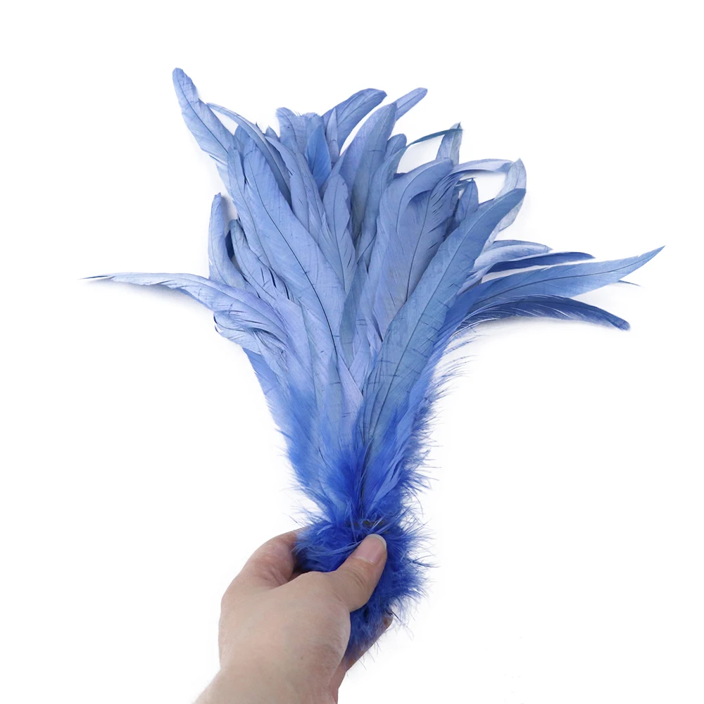 Wholesale 50 PCS Real Chicken feathers Natural Pheasant Cock Feather for Costume Party Dress Hats Decoration Accessory 25-40 CM