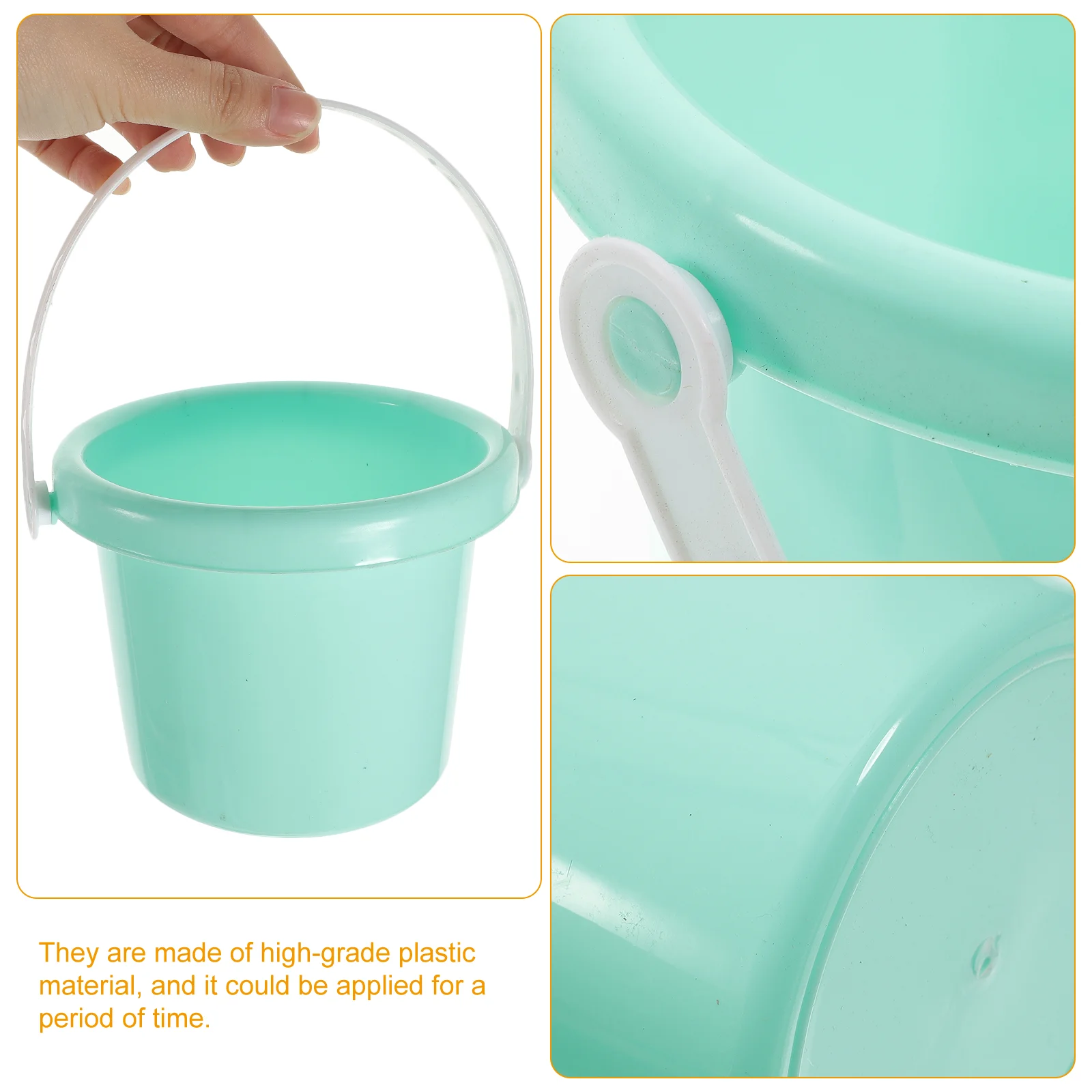 4 Pcs Toy Plastic Barrel Bucket for Kids Beach Mini Magnetic Child Sand Buckets