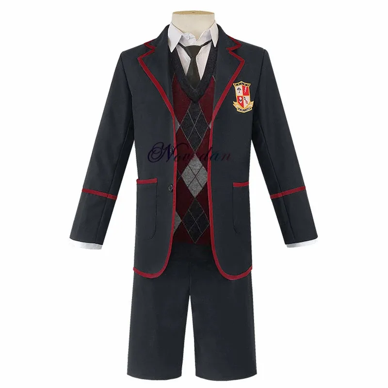 New Comics The Umbrella Academy Cosplay Costume Men Woman Anime College School Uniform Jacket+Shirt+Dress