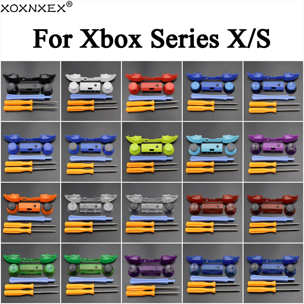 1 Set für Xbox Series X/S Controller LB RB LT RT Bumper Trigger Tasten + Thumbsticks + T6 T8 Schraubendreher Ersatzteil-Kit
