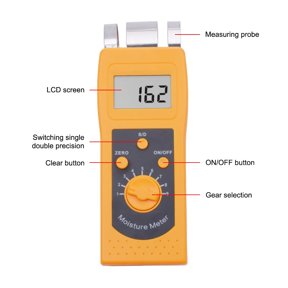 2026 Portable DM200C Concrete Moisture Meter 0%-50% Humidity Wall and Floor Moisture Meter