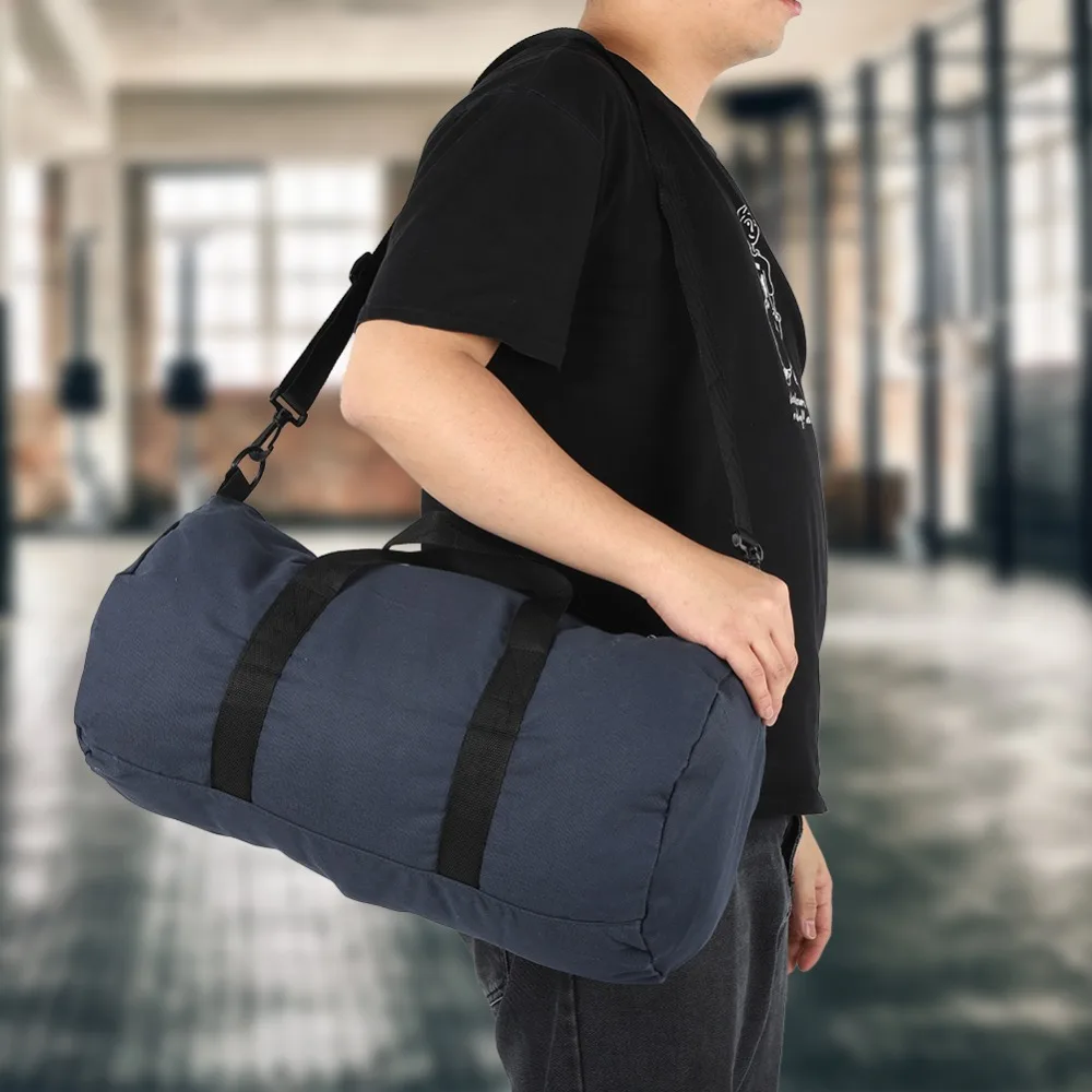

Durable Canvas Duffle Bag Portable Single Shoulder Gym Bag Travelling Bag Fitness Activities