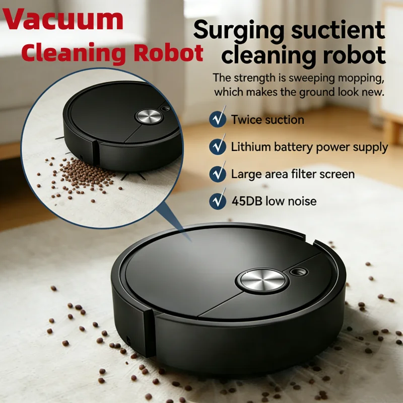 Mini Vacuum Cleaning Robot Smart Mopping Suction And Sweeping Integrated Fully Automatic Home Cleaning Sweeping Robot 2026 New