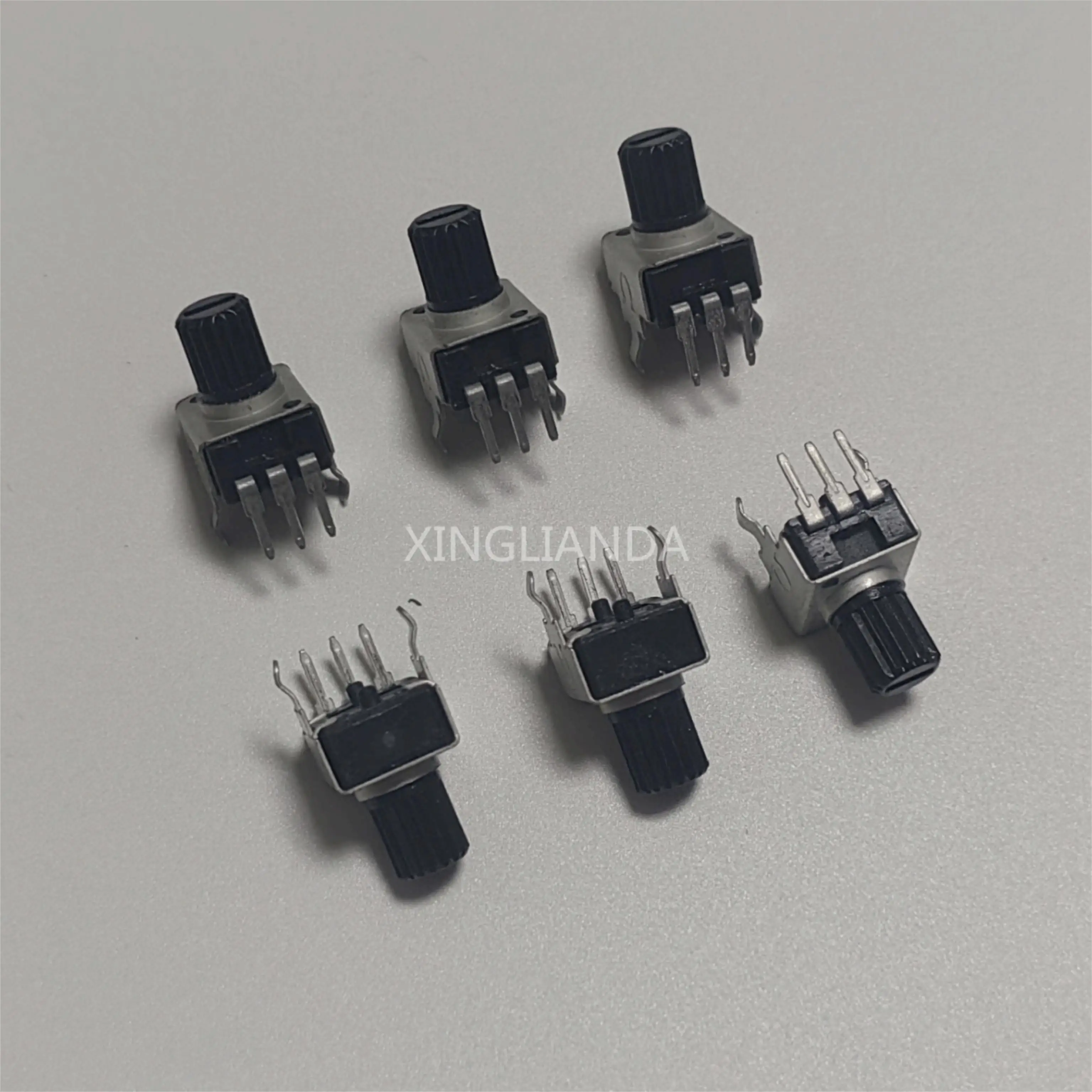 20PCS RV09 Vertical 7.5mm Shaft 5k 10k 20k 50k 100k Adjustable ResistorSeal Potentiometer 3PIN Switch