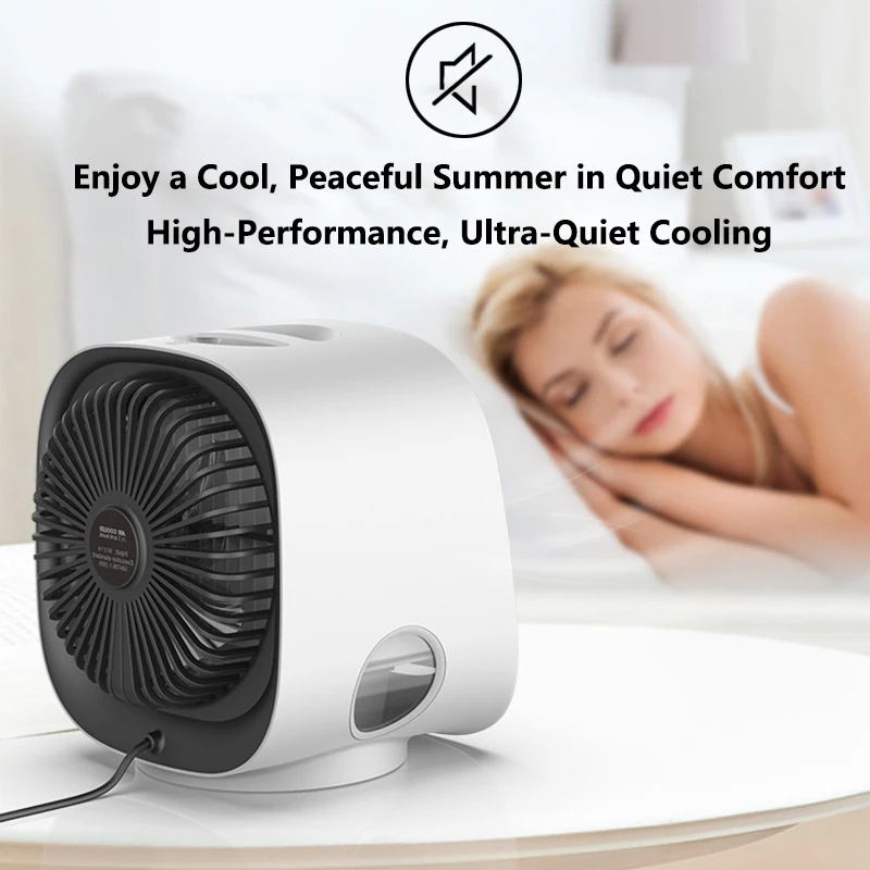 Lenovo Refrigeration Mini Fan Air Cooler Desktop USB Air Conditioning Electric Fan for Office Home Student Dormitory Gift
