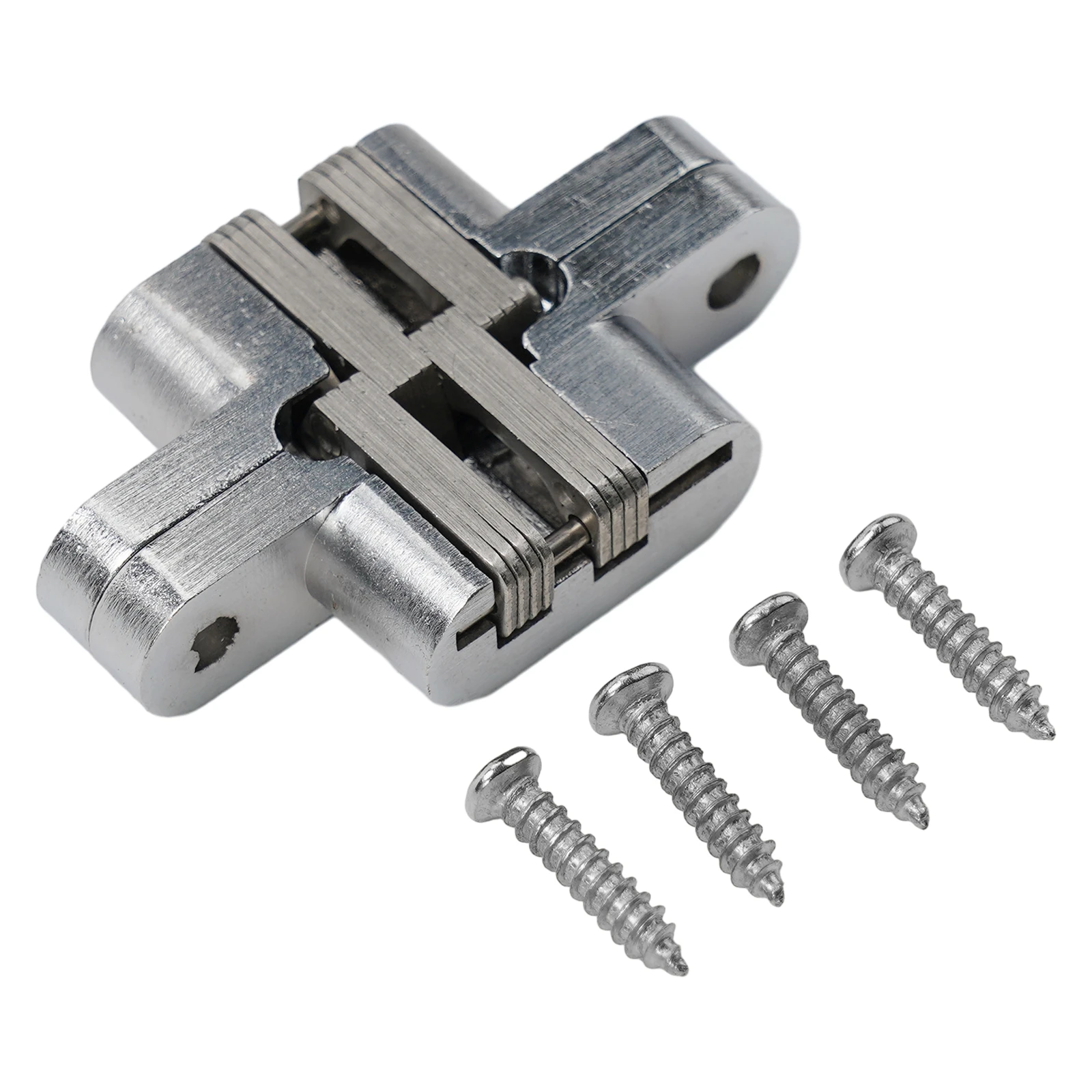 Invisible Folding Door Hinge in Stainless Steel with for cross Structure for Use on Wooden Counters Tables and Setups