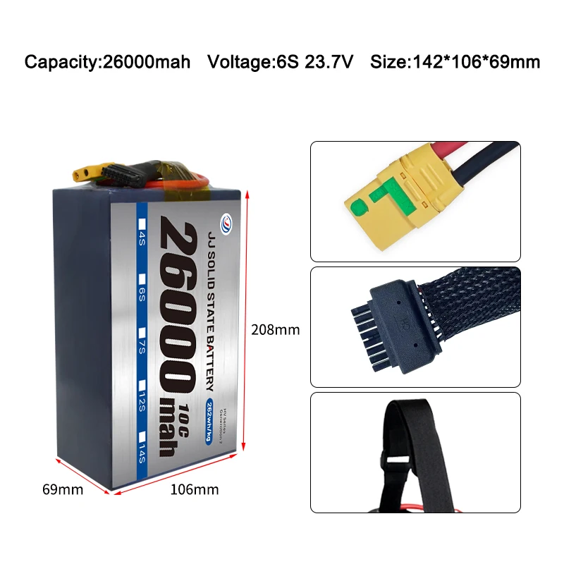 스쿠터 및 전기 자전거용 HV 시리즈 솔리드 스테이트 NMC811 고에너지 밀도 22000mah, 23000mah, 26000mah, 27000mah, 6S12S14S, 공장 가격