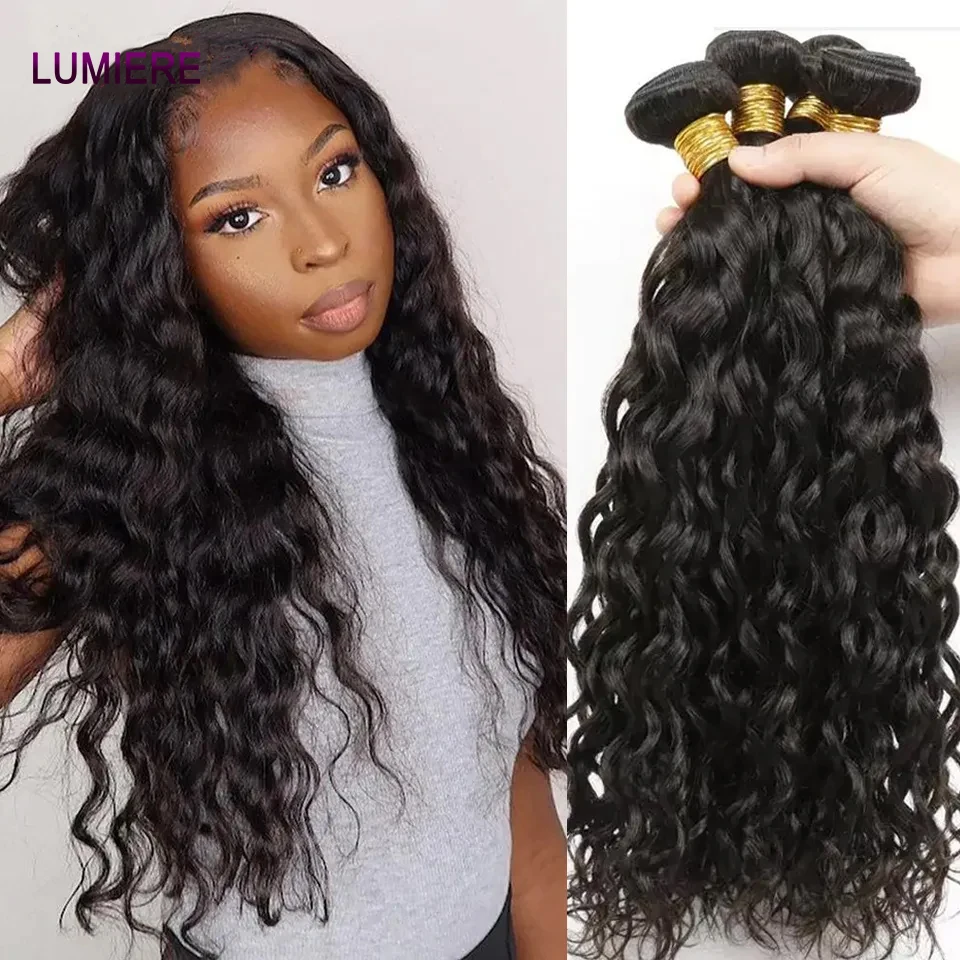 Indian Natural Wave Hair 1/3/4 Bundles Deal 100% Virgin Raw Human Hair Weave Extension Double Wefts Can Be Colored Dyed 8-40Inch