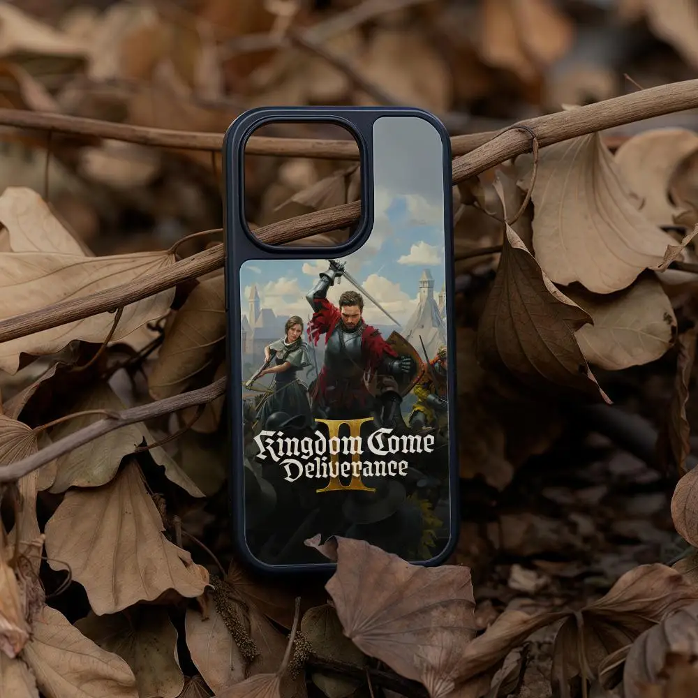 

K-Kingdom Come D-Deliverance II Phone Case For iPhone 17 16 15 14 13 12 Pro Max Plus Black Frame Acrylic Carbon Fiber Hard Shell