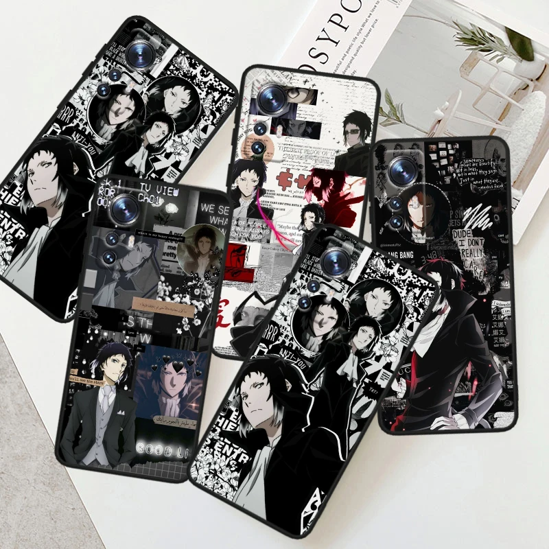 

Anime Bungo Stray Dogs For Xiaomi Mi 14 13 12T 12S 12X 12 11i 11X 11T 11 Ultra Lite Pro Soft Silicone Black Phone Case