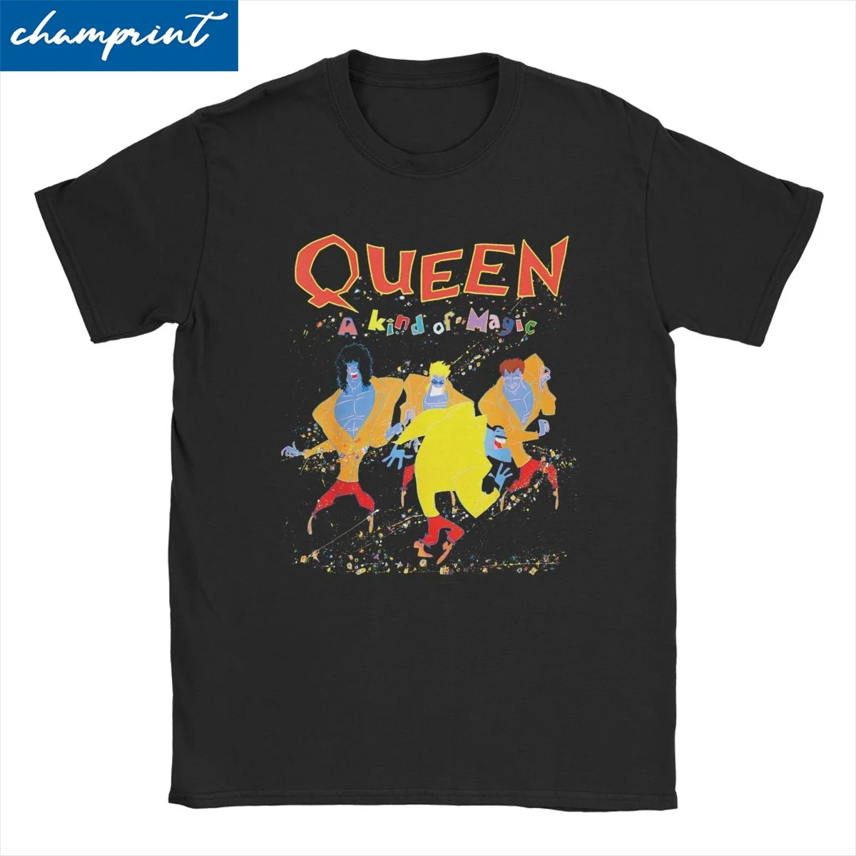 Men Women's T-Shirt Kind Of Magic Rock Music Band Vintage Pure Cotton Tees Short Sleeve Q-Queens T Shirt Round Collar Clothes