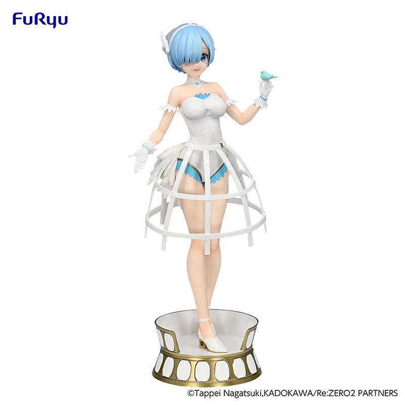 FuRyu Re-figura de Anime Original, modelo de juguete de regalo, vida en un mundo diferente de cero Rem, vestido de jaula, 22,5