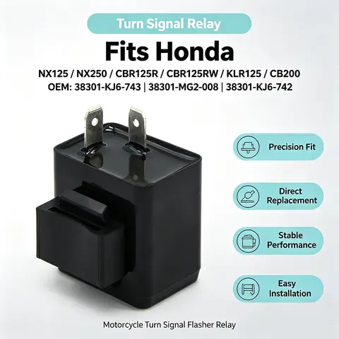 Motorcycle Turn Signal Relay For Honda NX125 NX250 AX-1 CBR125R CBR125RW CB125 CB125S KLR125 CD250 CBX750 CB200 CB200T CB250 12V