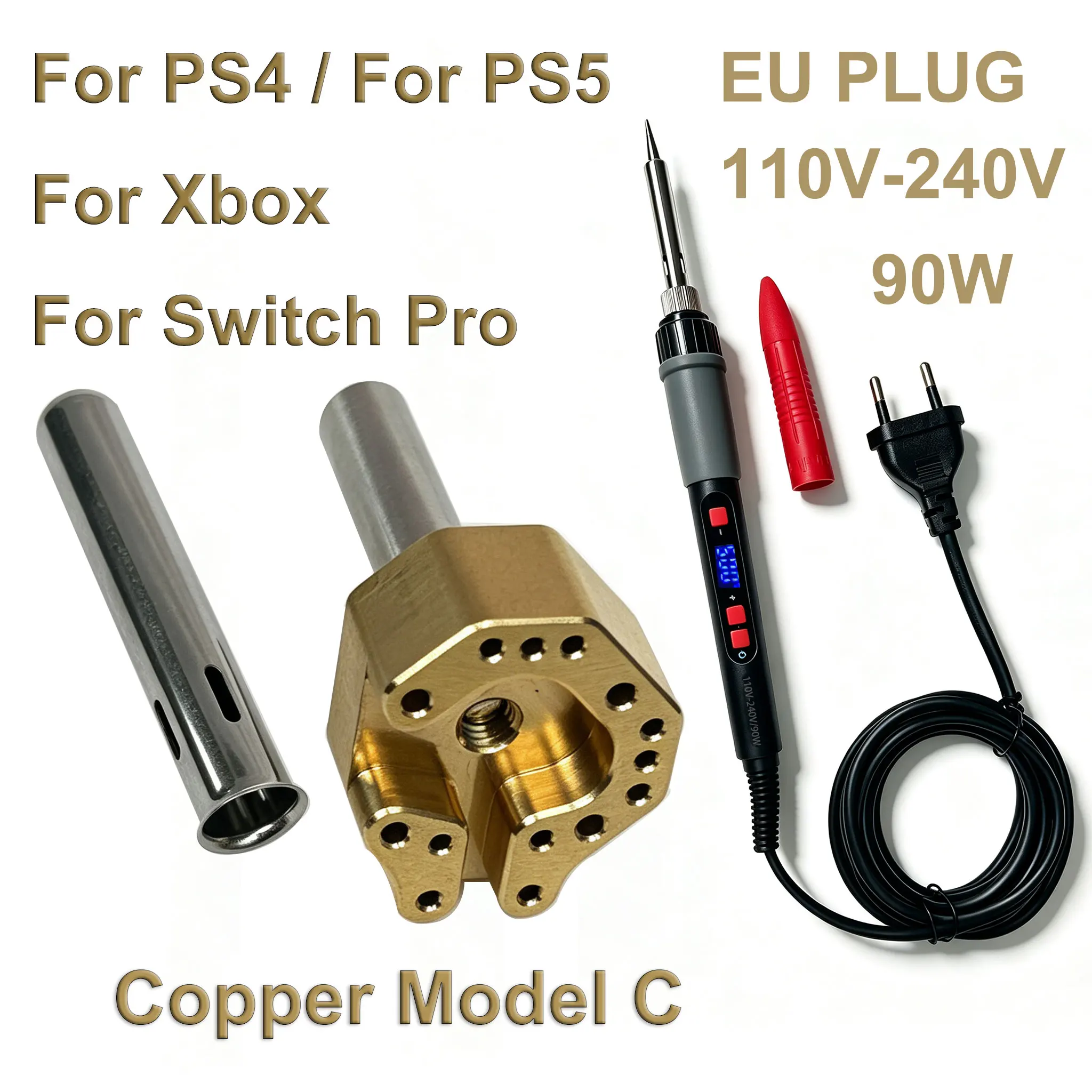 Joystick-Heizformspitze, 90 W, einstellbare Temperatur, Lötkolben für die Reparatur und Demontage von PS4-, PS5-, Switch Pro- und Xbox-Controllern. – Detail 4