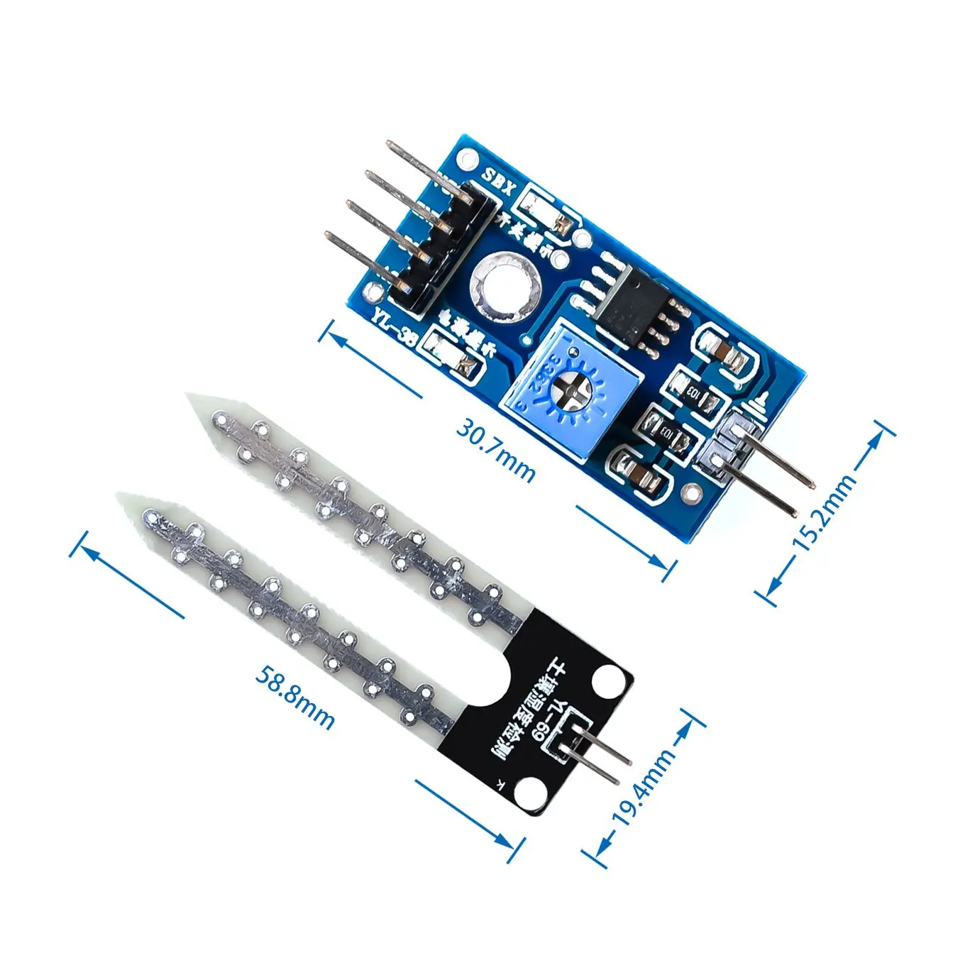 Soil moisture meter testing module, robot/intelligent car ,soil humidity sensor,