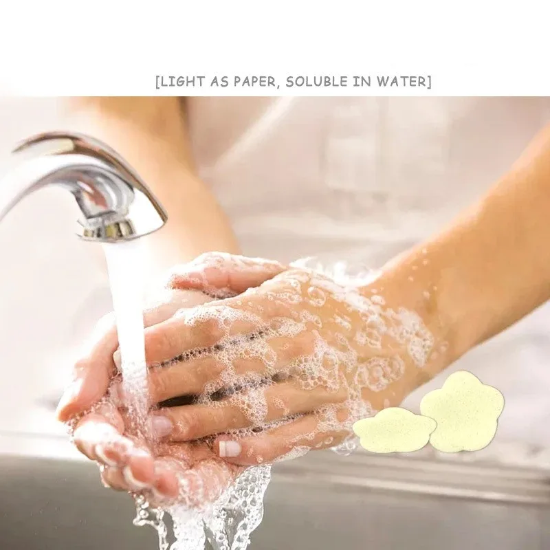 100 قطعة/صندوق المحمولة الجلد ودية الطازجة غسل اليدين شريحة صابون المرحاض المتاح البتلة الصابون رقائق المنزلية للفتيات/السفر
