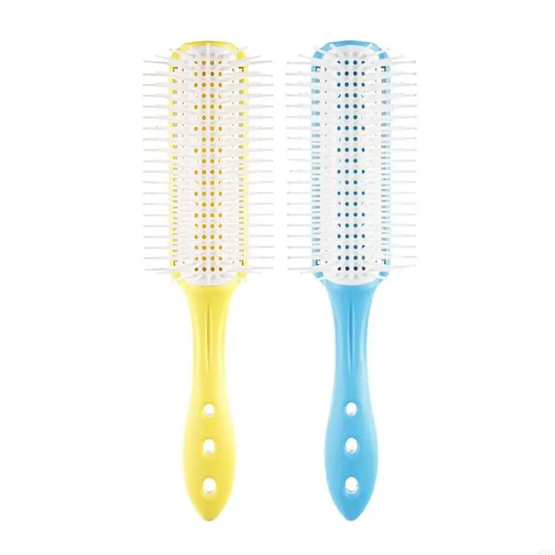 

BX0F 9 Rows Hair Brush Curly Define Styling Brush Hair Styling Comb Curly Hair Brush