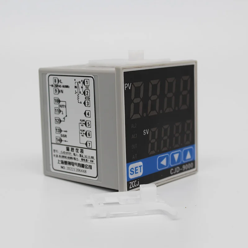 0-400℃  Temperature controller relay/solid state relay Large display large font 72*72with K-type thermocouple temperature sensor