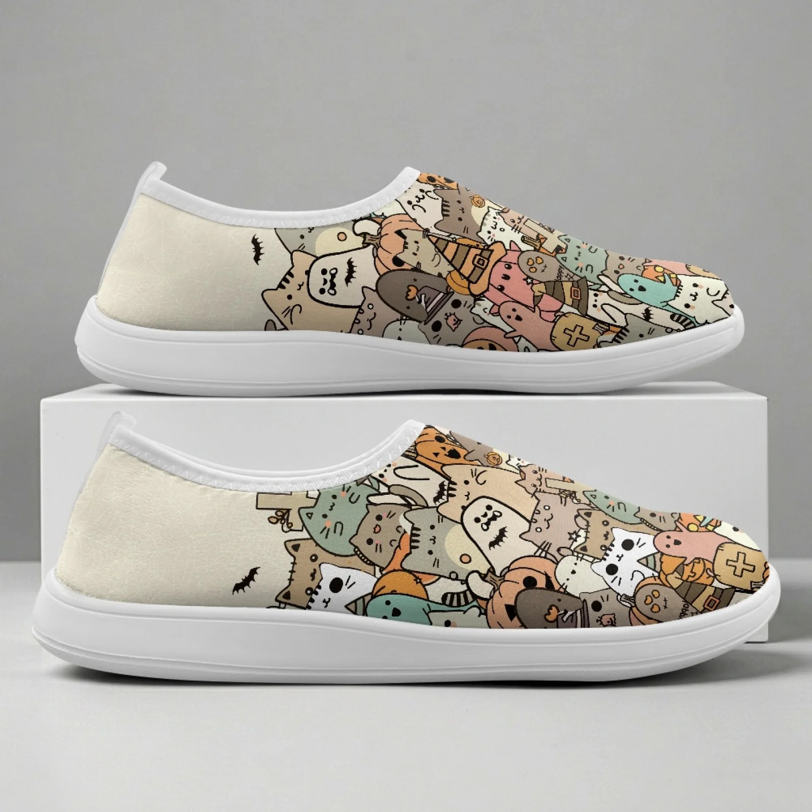 XIXIRIMIDO Chaussures à enfiler à bout large pour femmes, Chaussures d'infirmière, Baskets pour hommes, Chaussures décontractées, Zapatillas de Mujer, Tenis Feminino, Halloween
