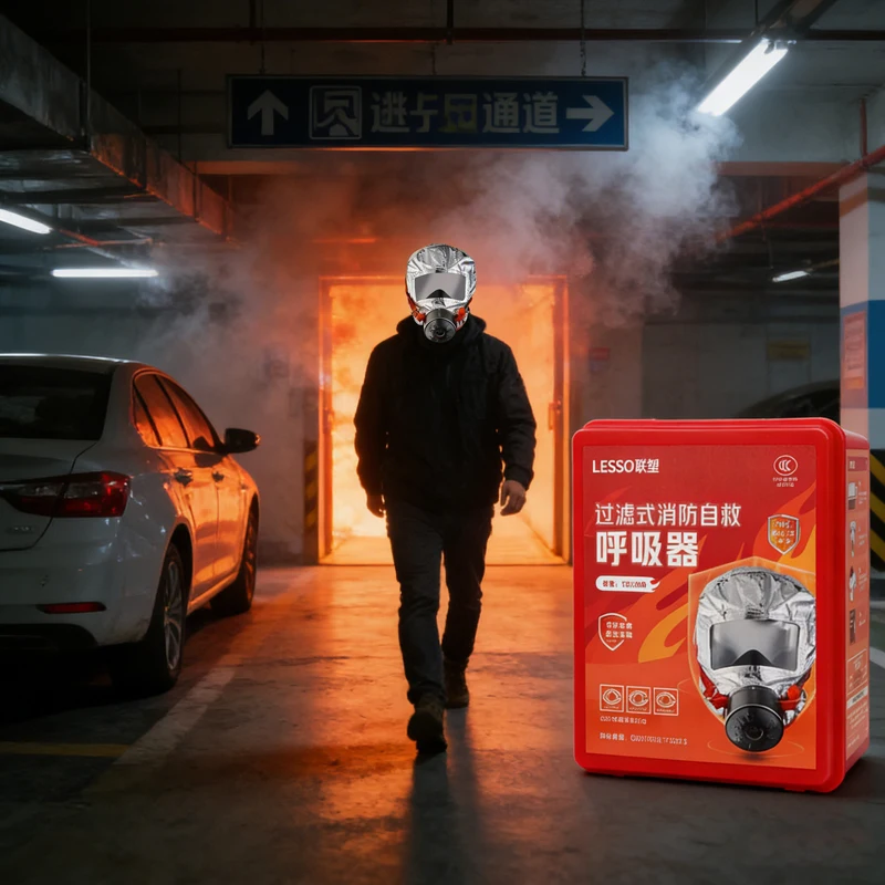 

Head Mounted Fire Self Rescue Respirator Escape Gas Mask and Fire Mask Smoke Filtering Self Rescue Respirator Escape Accessories
