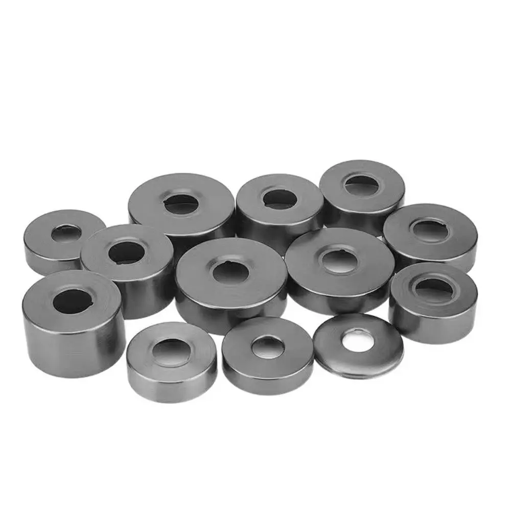 Neue Edelstahl Duscharmatur Abdeckung Grau Chrom Finish Wasserhahn Dekorative Abdeckung Wand Flansch Abdeckung