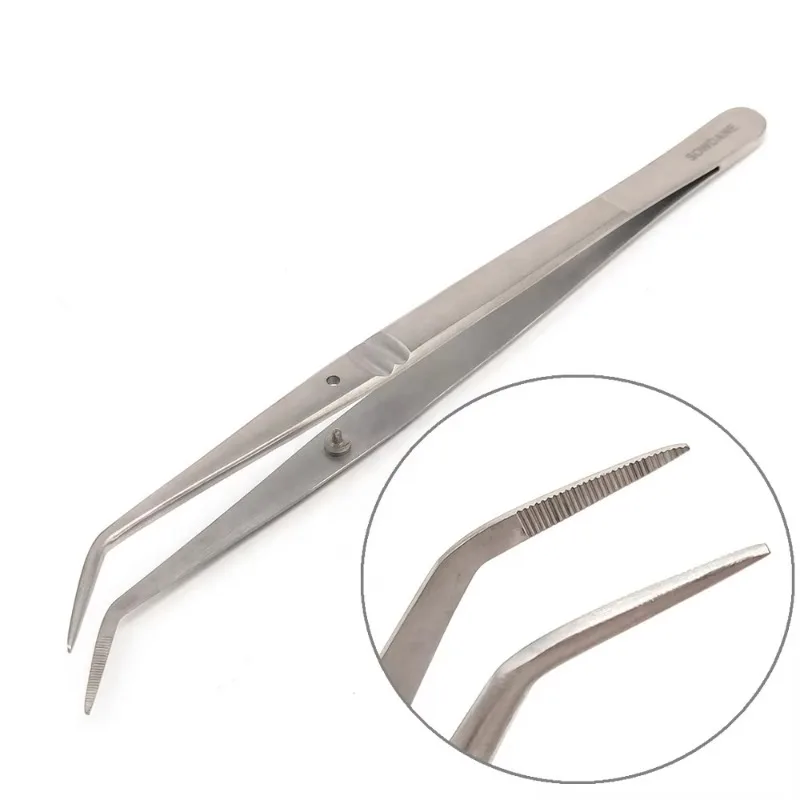 Lab Stainless Steel Lab Implants Tools Lab College Tweezer Cotton Dressing Forcep Lab Oral Examinations Tools