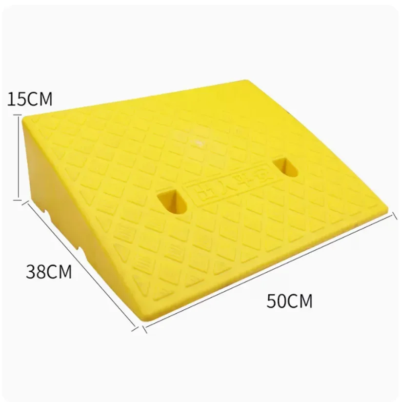 1pc Car Access Ramp Triangle Pad Speed Reducer Durable Threshold for Automobile Motorcycle Heavy Wheelchair Duty Rubber Wheel