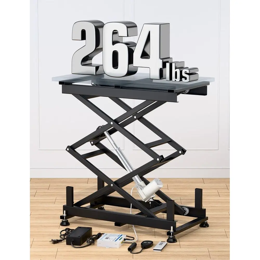 

Электрический подъемный стол DL, нагрузка до 120 кг, регулируемая высота платформы 26,5-110 см, супертихий, с пультом ДУ и управлением Wii