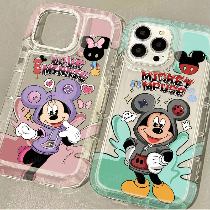 Disney Donald Daisy Duck Clear Case for iPhone 15 14 13 12 11 Pro Max XR XS X 8 7 6 6S Plus SE 2020 Shockproof Silicone Cover