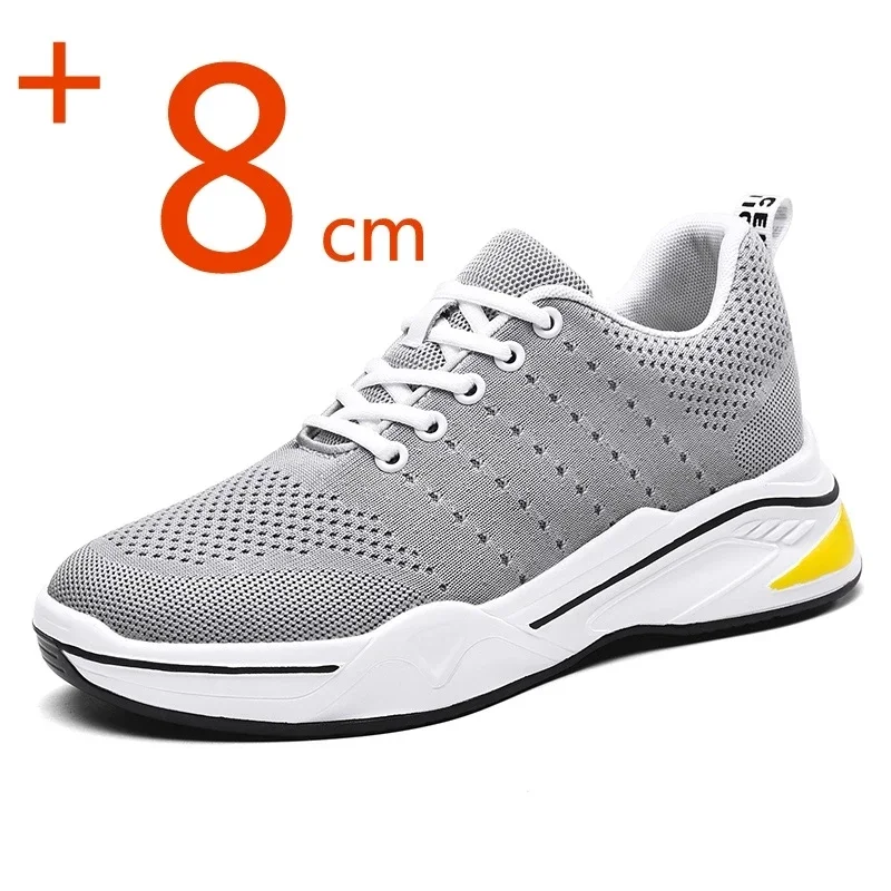 

Fashion Elevator Shoes Men Sneakers Height Increasing Shoe Leisure Sports Casual Taller Shoes Man Insole 8cm Increase Zapatillas