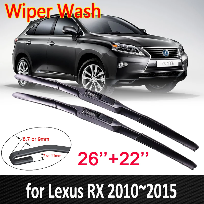 For Lexus RX RX270 RX350 RX450h 2010 2012 2013 2014 2015 Car Wiper Blades Front Windshield 270 350 450h Car Accessories Goods