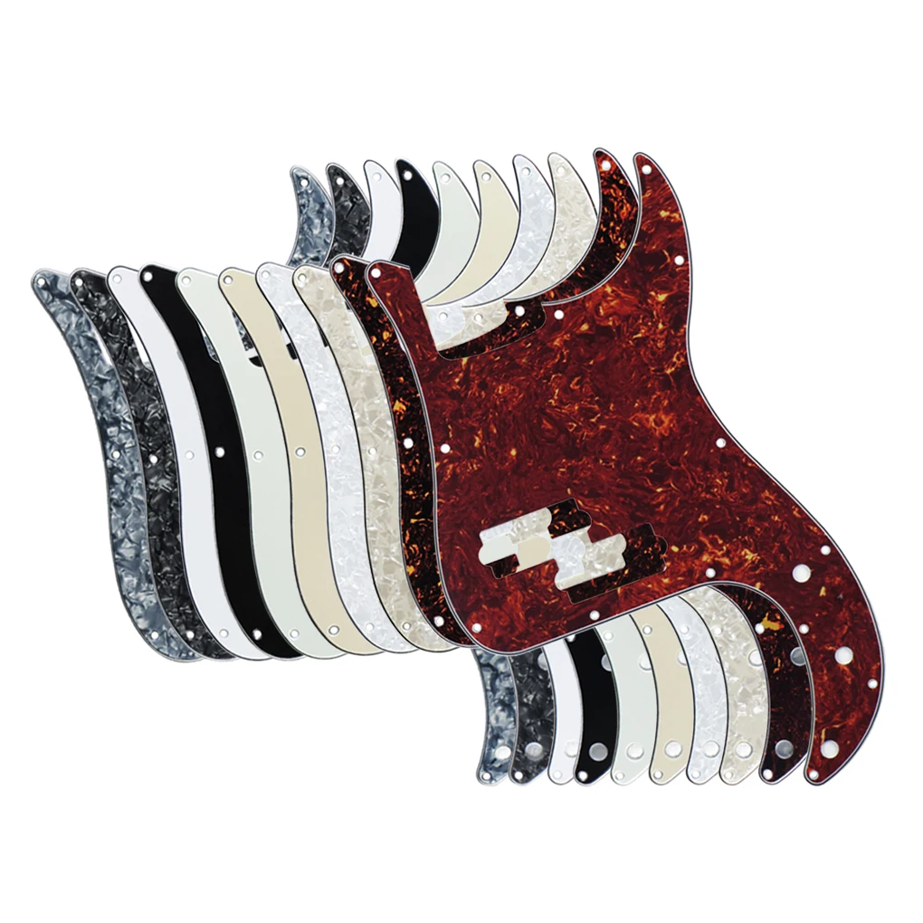 FLEOR Bass Pickguard Bass 4 corde piastra antigraffio per chitarra 13 fori per PB Bass senza Truss Rod Hole Style