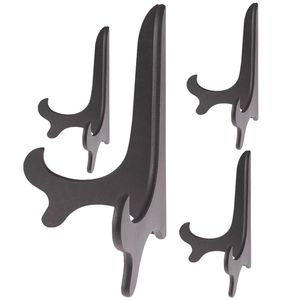 4Pcs Dish Display Stands Plastic Easel Stand for Photo Artwork Collector Plates Picture Frame Holder Minimalist Table Display