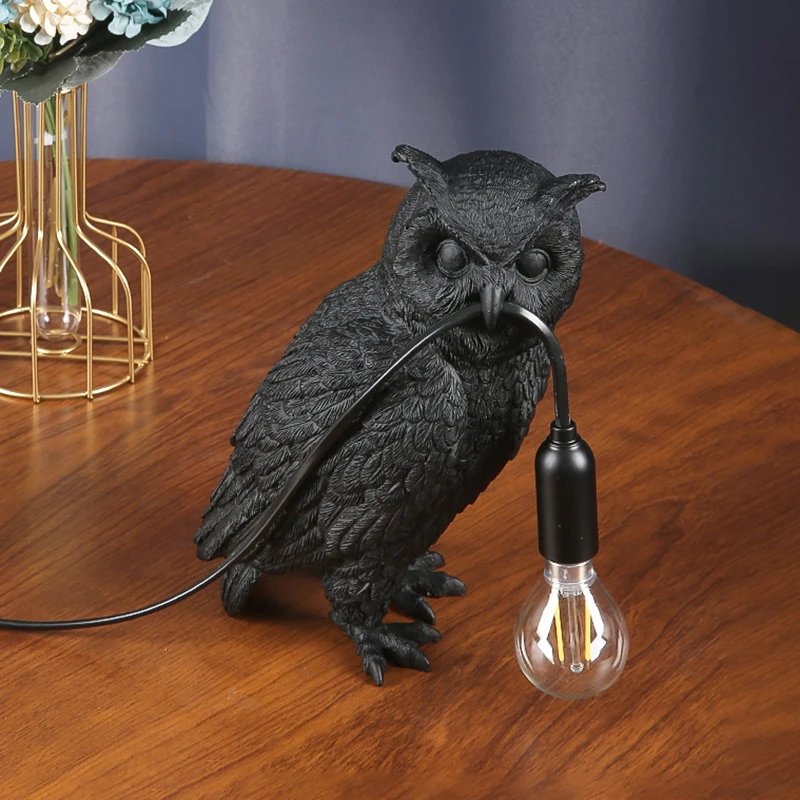 Owl table lamp Animal decor ornaments light Desk Lamp Living Room bedside Night Light Bedroom night lamp home decor LED lights