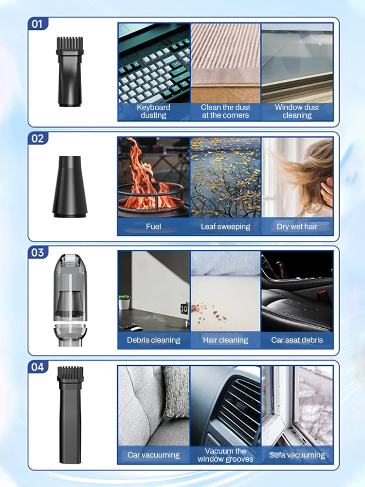 

Турбовентилятор Перезаряжаемый вентилятор 990000 об/мин Бесщеточный воздуходувка Турбоструйный вентилятор Портативный пылесос Электрическая сушилка Пылесос