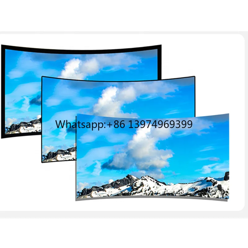 180-220  Degree Large Curved Projector Screen Cylindrical Projection Screen Edge Blending Curved Projection for Flight Simulator