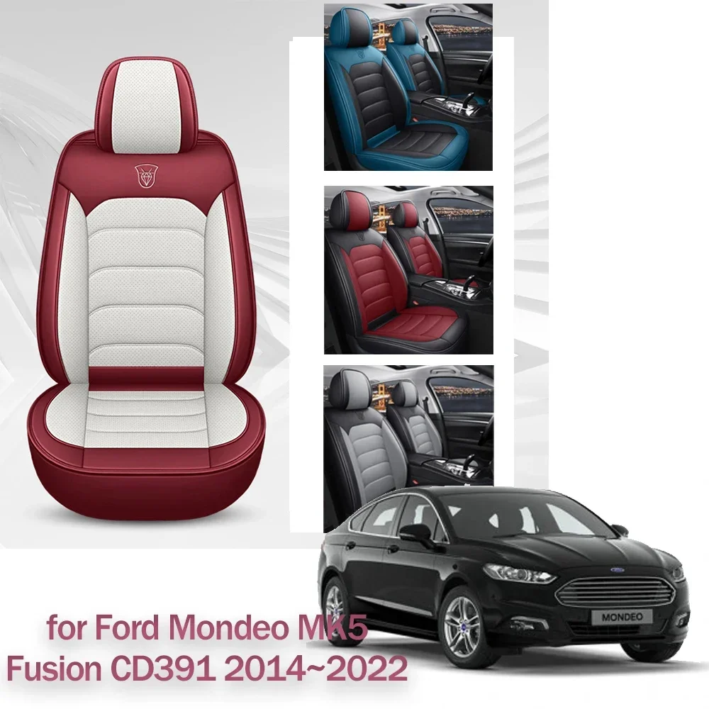 Car Seat Cushion for Ford Mondeo MK5 Fusion CD391 2014~2022 Five-seater Cover Leather Linen No-wash Fully Surrounded Accessories