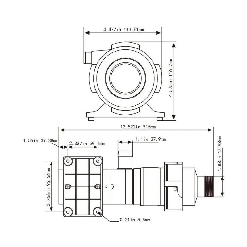 12V DC 45LPM portable waste dirty water flushing sewage macerator water pump wc water macerator pump