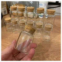 12/18/24/36/48 PCS 30ml Glass Bottles Cork Tiny Jars Clear Mini Containers DIY Wedding Favors Wishing Bottles Spice Storage