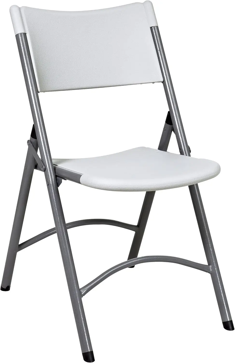 Office Star Resin Furniture For Indoor Or Outdoor Use, 4-Piece Set, Folding Chairs Light Grey