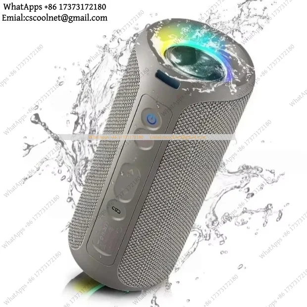 JS02 for Ortizan Bluetooth Speaker 40W Enhanced Bass Portable Outdoor IP7 Waterproof Shower Speaker 30Hrs Playtime BT 5.3